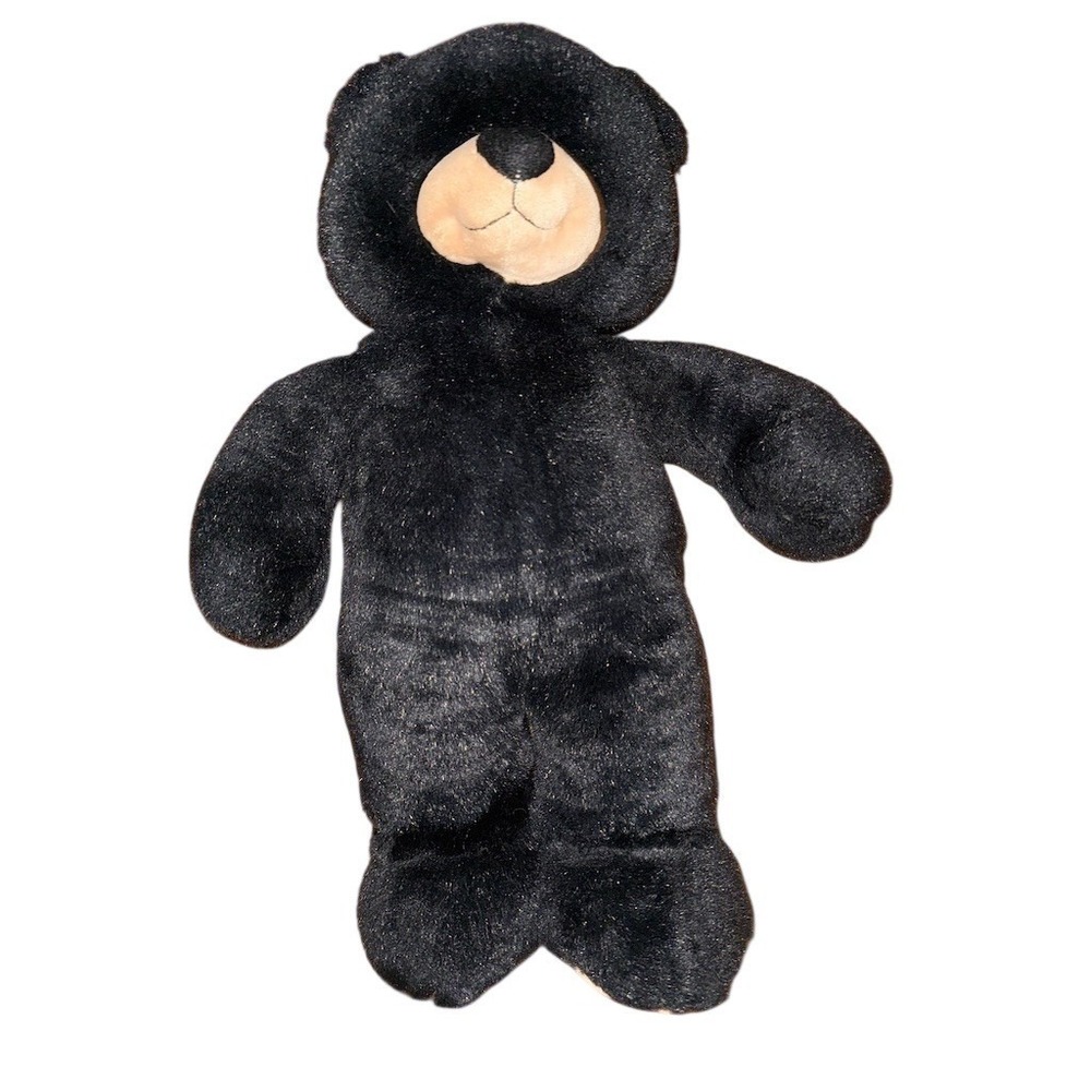 Build-A-Bear Workshop Black Bear Plush Stuffed Animal Teddy Tan Snout 17" no tag